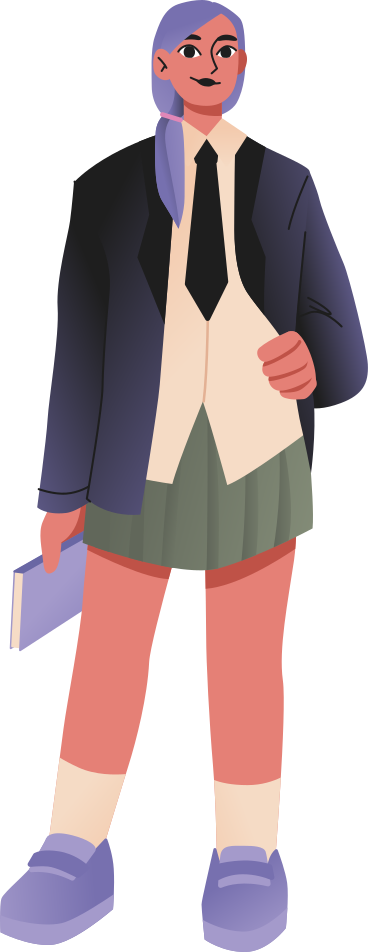 Student with textbook in hand PNG, SVG