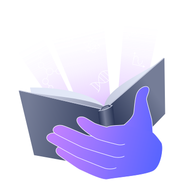 Hand holding a book full of knowledge PNG, SVG