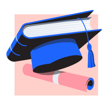 Higher education, academic cap and diploma  PNG, SVG