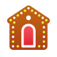 gingerbread house icon